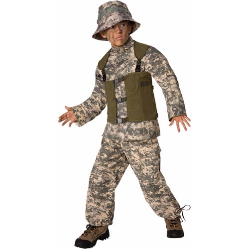 Kids Children’s Armed Forces Camouflage Fancy Dress Costumes Complete Outfit